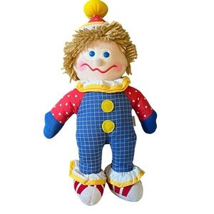 Adorable vintage 1980s clown doll - soft and huggable #clown